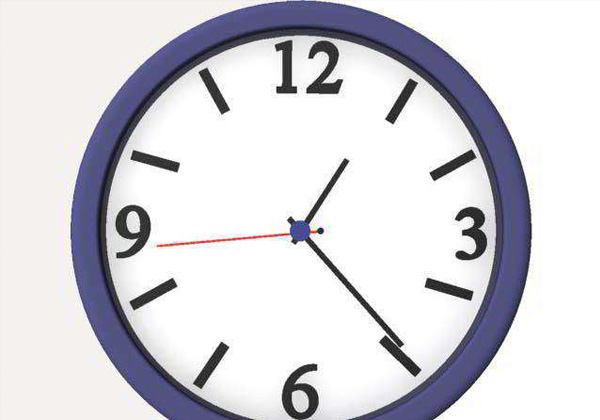 3D modeled clock
